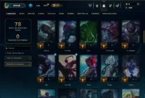 Ouro 2 com 70 Champs e 5 Skins - League of Legends LOL