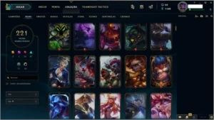 Conta League of Legends - Unranked - 221 Skins LOL