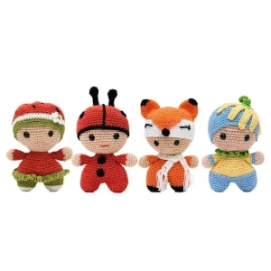 Kit 4 Bebês: Melancia, Raposa, Joaninha e Flor - Artesanato e Personalizados