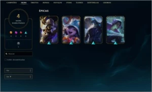 CONTA D2 GANHANDO BASTANTE PDL COM SKINS BOAS - League of Legends LOL