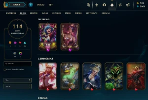 Conta nível 213 ✨ Skin Lux elementalista com borda+ - League of Legends LOL
