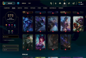 Esmeralda 3 com 125 Champs e 272 Skins + 700k de Vayne - League of Legends LOL