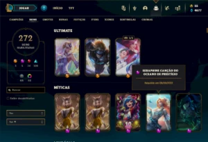 Esmeralda 3 com 125 Champs e 272 Skins + 700k de Vayne - League of Legends LOL