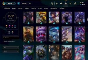 Esmeralda 3 com 125 Champs e 272 Skins + 700k de Vayne - League of Legends LOL