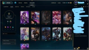 Conta League of Legends Platina 3 com Skins Lendárias LOL