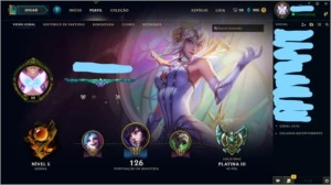 Conta League of Legends Platina 3 com Skins Lendárias LOL