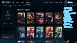 Conta League of Legends Platina 3 com Skins Lendárias LOL