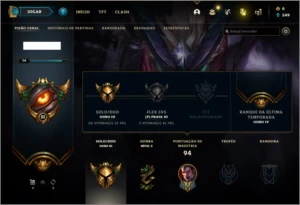 Conta ouro 3 com 18 skins e 57 champs - League of Legends LOL