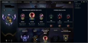 CONTA LOL - D4 - 124 SKINS - 323 LVL - League of Legends