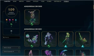 Vendo conta com varias skins - League of Legends LOL