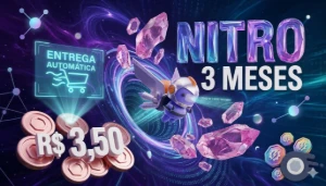 Discord Nitro Gaming 3 Meses + 6 Impulsos R$ 3,50