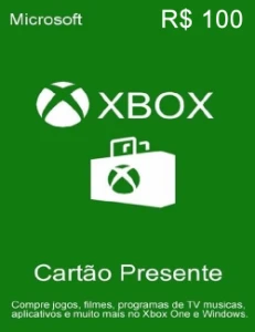 Cartão Presente Pré Pago Xbox Live R$ 100 Reais - Gift Cards