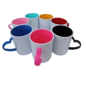 Caneca Personalizada com Alça de Coração - Artesanato e Personalizados