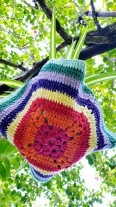 Cestinha / Suporte para Vaso em Crochê - Artesanato e Personalizados