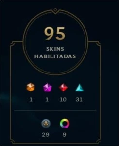 *Conta Main suporte com 95 skins level 315 PLAT 4* - League of Legends LOL