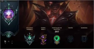 *Conta Main suporte com 95 skins level 315 PLAT 4* - League of Legends LOL