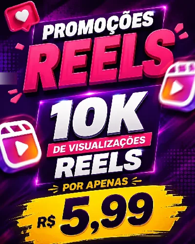 Promoção 10k de visualização - Redes Sociais