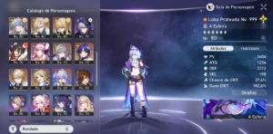 Conta star rail com Loba lvl999 e Evanesia - Honkai: Star Rail