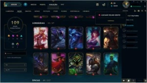 Conta LOL - Level 187, 110 Skins Raras, R$1500 Gasto, Ouro2. - League of Legends