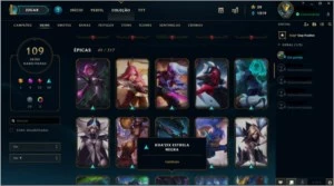 Conta LOL - Level 187, 110 Skins Raras, R$1500 Gasto, Ouro2. - League of Legends