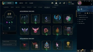 Conta LoL 1390 skins - League of Legends