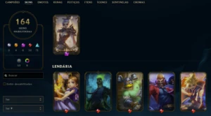 Conta League of Legends Full Acesso - 131 Champs e 164 Skins LOL