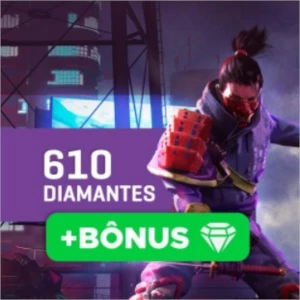 Free Fire - 610 Diamantes +10% de Bônus - Gift Cards