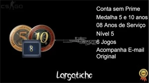 CONTA OLD STEAM 08 ANOS MEDALHAS 5 E 10 ANOS +6 JOGOS DA EPO