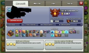 VILA CLASH OF CLANS CV 10(9.5) E COM CLASH ROYALE