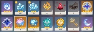 DILUC/VENTI/JEAN/QIQI(c1),ZHONG(c1),ALBEDO(c1)/2X ARMA 5 - Genshin Impact
