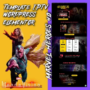 Pagina IPTV Elementor Wanda Vision Marvel Heroes 4.0 - Outros