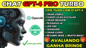 Chat GPT 4 Pro - Crie Videos, Imagens, Áudio e Códigos html - Outros