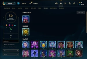 Conta Bronze 1 com 28 Champs e 5 Skins + 8 Espolios - League of Legends LOL