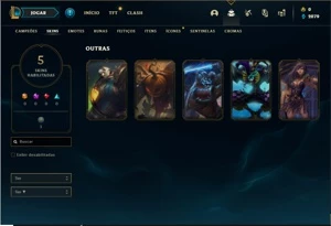 Conta Bronze 1 com 28 Champs e 5 Skins + 8 Espolios - League of Legends LOL