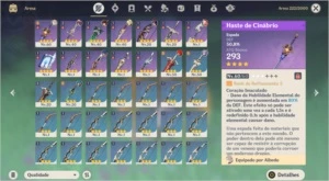 Conta AR 35 com personagens 5 estrelas - Genshin Impact
