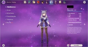 Conta AR 35 com personagens 5 estrelas - Genshin Impact