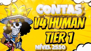 Conta Blox Fruits Human V4 Tier 1+Godhuman+Cdk