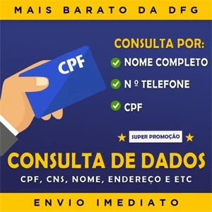 CONSULTA DE DADOS PESSOAIS - CPF, RG, NOME, TELEFONE E + - Digital Services
