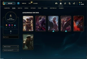 Conta Platina 4 com 36 Champs e 6 Skins + 1 Fragmento - League of Legends LOL