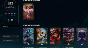 Conta League of Legends(PC) - 153 Skins - LVL 398 e + LOL