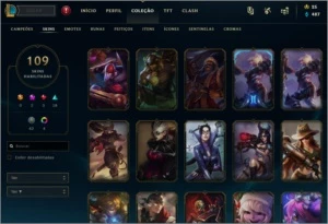 Gold 2 109 Skins Rammus Rei e Riven campeonato de 2012 - League of Legends LOL