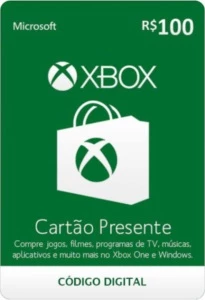 Gift Card Microsoft Xbox One R$100 - Gift Cards