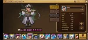 #285 M.Bison Light MoLong Bastet Ethna - Summoners War