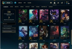 Conta ouro 3 com 5 Skins e 30 Champs - League of Legends LOL