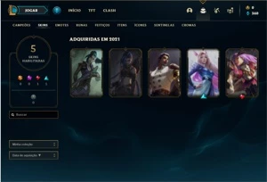 Conta ouro 3 com 5 Skins e 30 Champs - League of Legends LOL