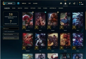 Conta ouro 3 com 5 Skins e 30 Champs - League of Legends LOL