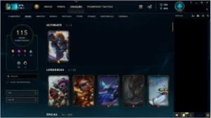 Conta Platina 2 - 115 skins - Todos os Campeões. - League of Legends LOL