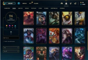 Conta prata 4 com 80 Champs e 26 Skins - League of Legends LOL