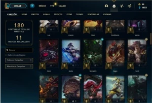 Conta prata 4 com 80 Champs e 26 Skins - League of Legends LOL