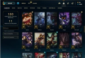 Conta prata 4 com 80 Champs e 26 Skins - League of Legends LOL